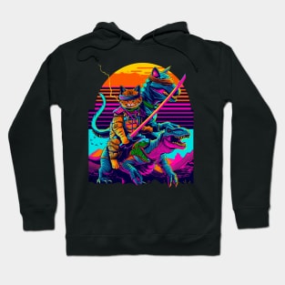 Cat Dinosaur Frenzy Hoodie